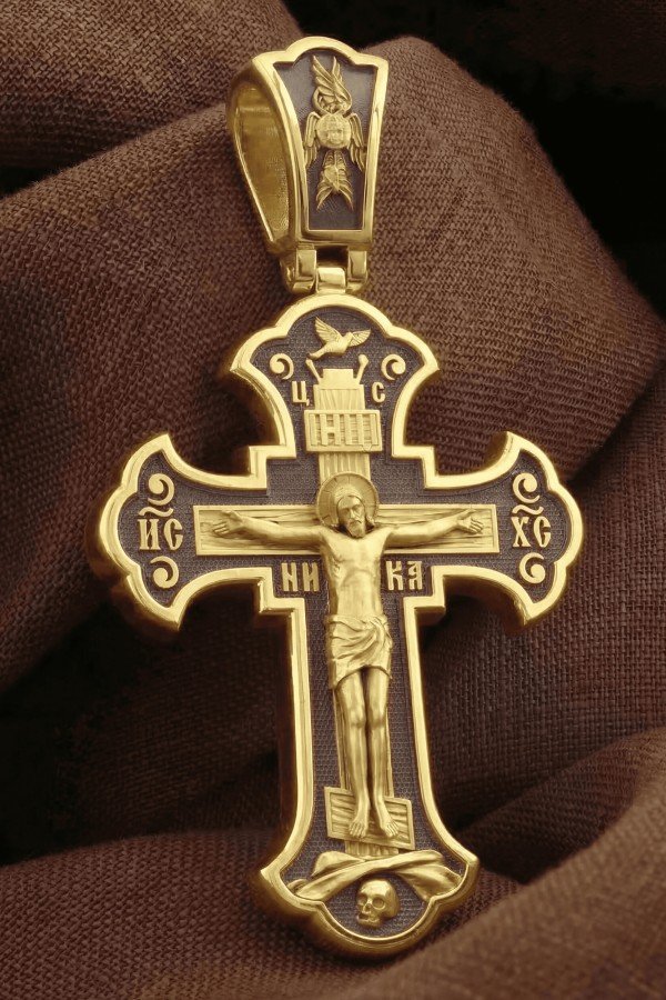 Крест из лимонного золота