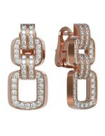 Серьги из золота 585 пробы c бриллиантами