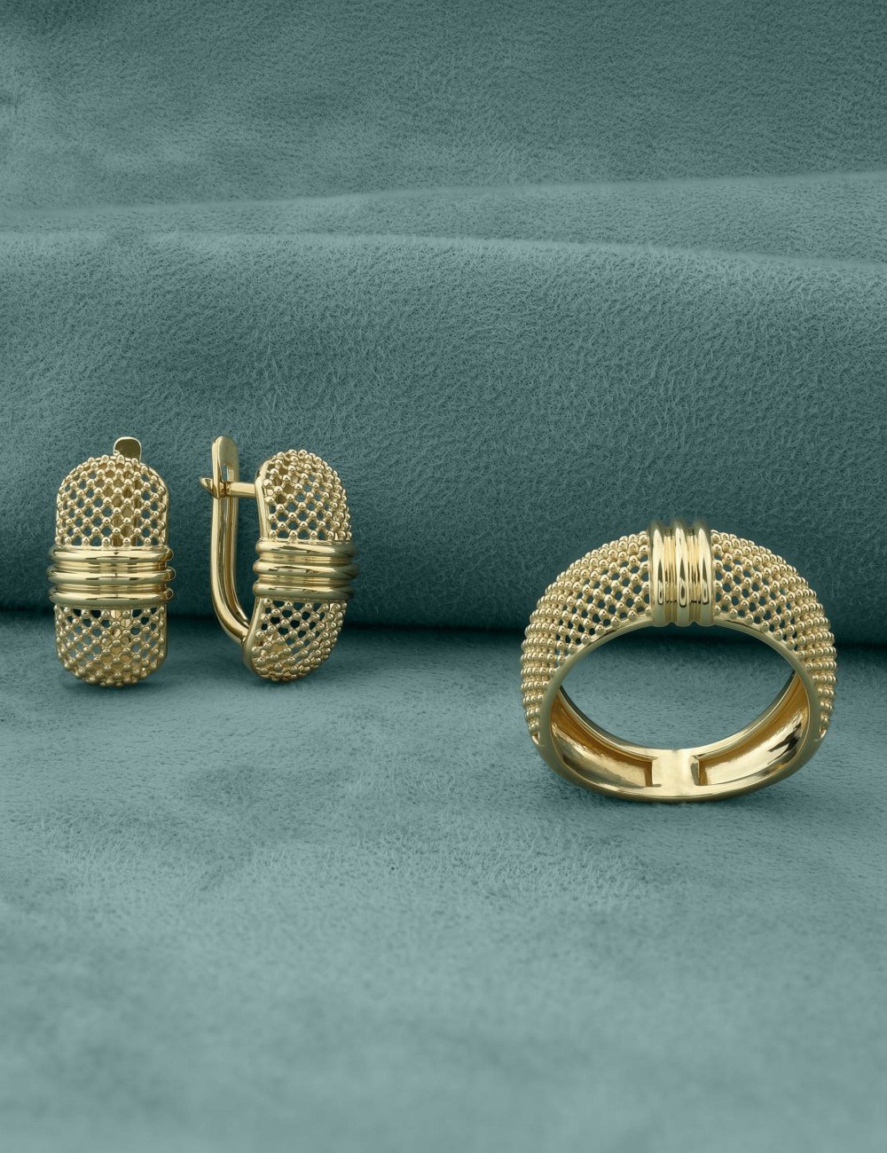 Серьги из лимонного золота 585 пробы