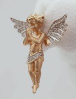 Подвеска из золота 585 пробы c фианитом