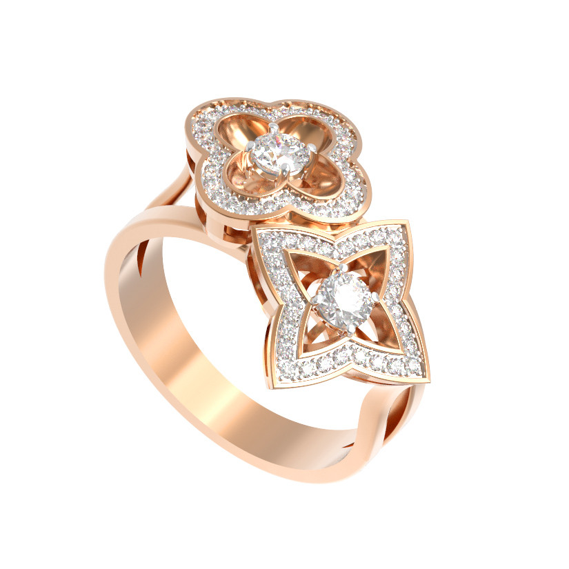 Кольцо из золота c бриллиантами