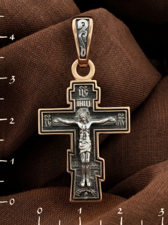 Крест из лимонного золота