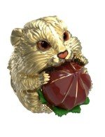 Кольцо из лимонного золота 585 пробы c эмалью