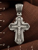 Крест из белого золота 585 пробы