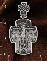 Крест из белого золота 585 пробы