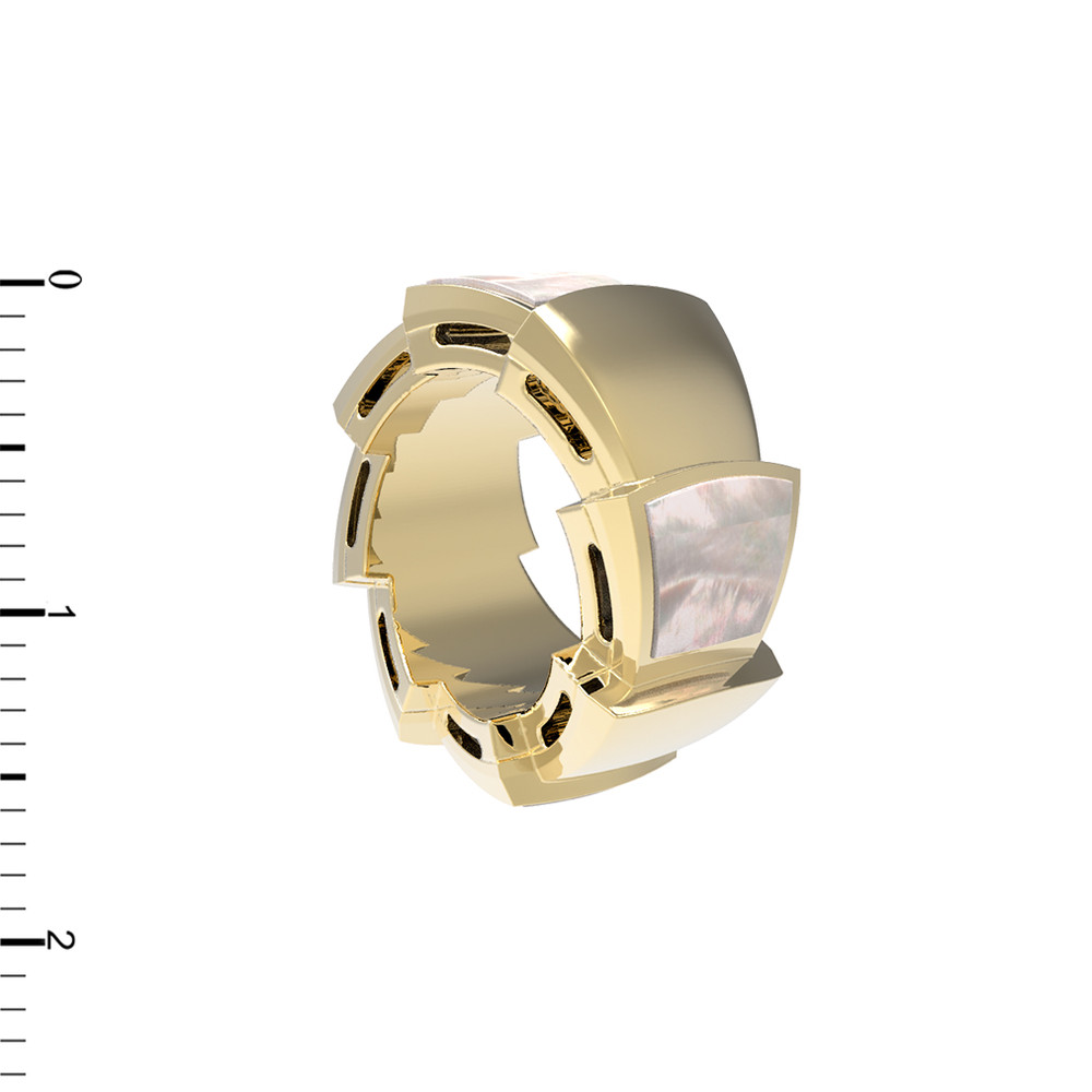 Подвеска из лимонного золота c перламутром