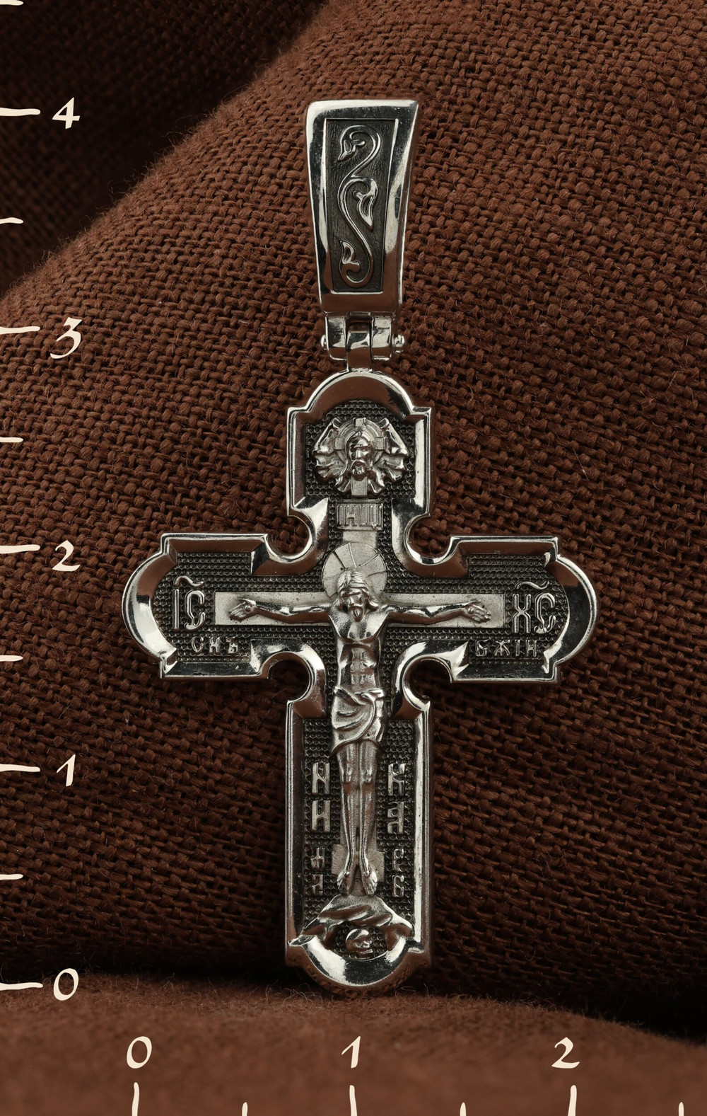 Крест из белого золота