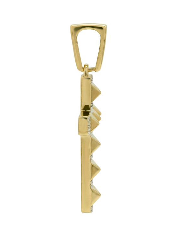 Крест из лимонного золота c бриллиантами