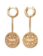 Серьги из золота 585 пробы c эмалью