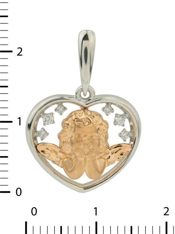 Подвеска из белого золота c бриллиантами