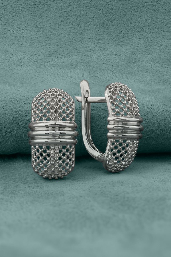 Серьги из белого золота 585 пробы