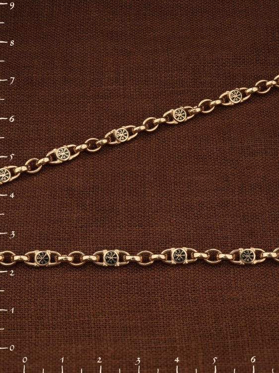 Цепь из золота c эмалью