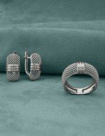Серьги из белого золота 585 пробы