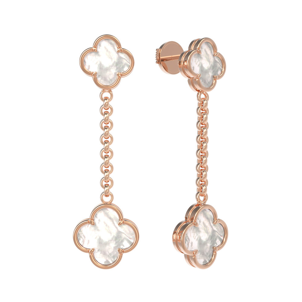 Серьги из золота c перламутром