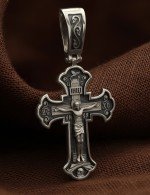 Крест из белого золота 585 пробы