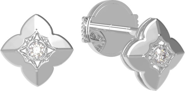 Серьги из белого золота c бриллиантами