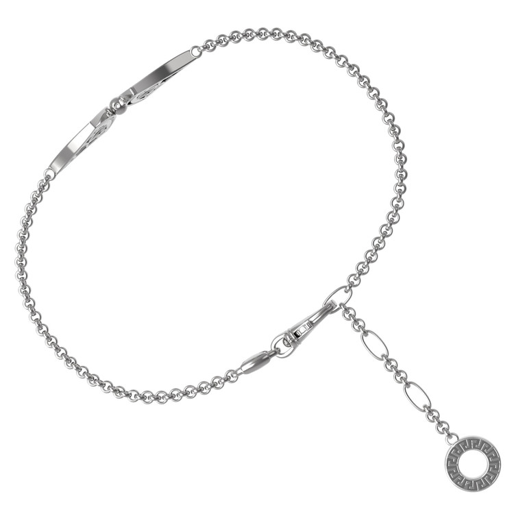 Браслет из белого золота c бриллиантами и ониксом