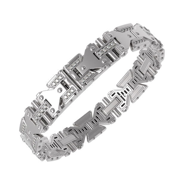 Браслет из белого золота c бриллиантами