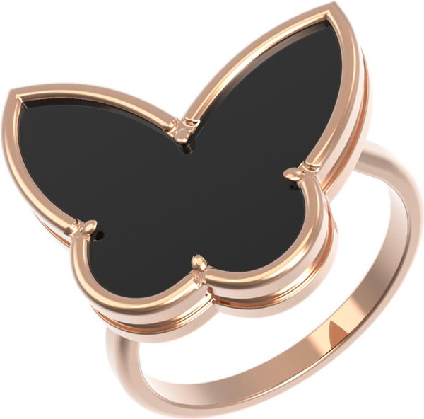 Кольцо из золота c ониксом