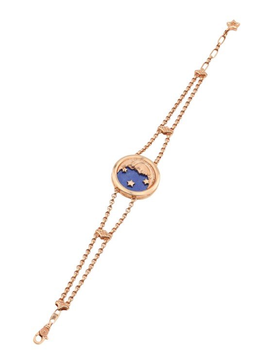 Браслет из золота c бирюзой и лазуритом