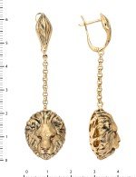 Серьги из золота 585 пробы c эмалью