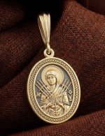 Образок из лимонного золота 585 пробы