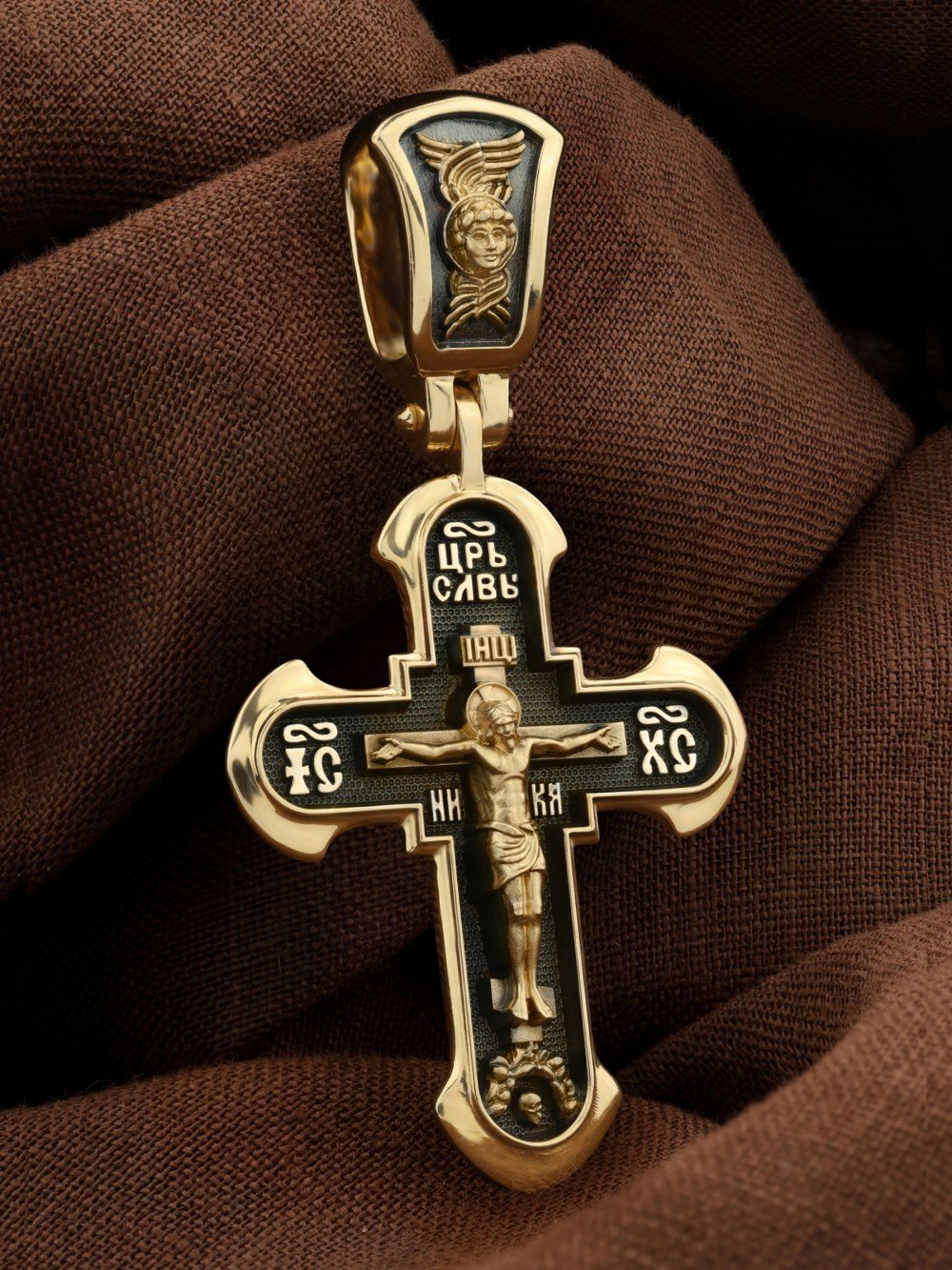 Крест из лимонного золота