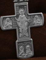 Крест из белого золота 585 пробы
