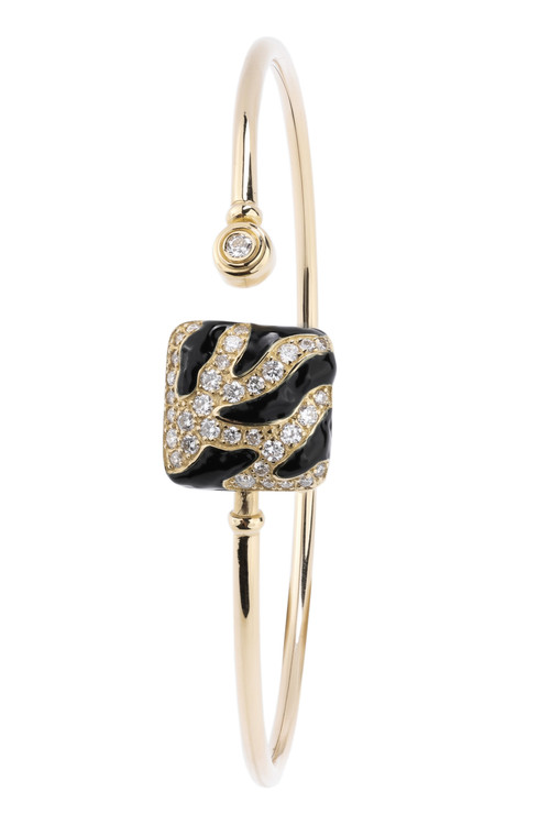 Браслет из лимонного золота c эмалью и бриллиантами