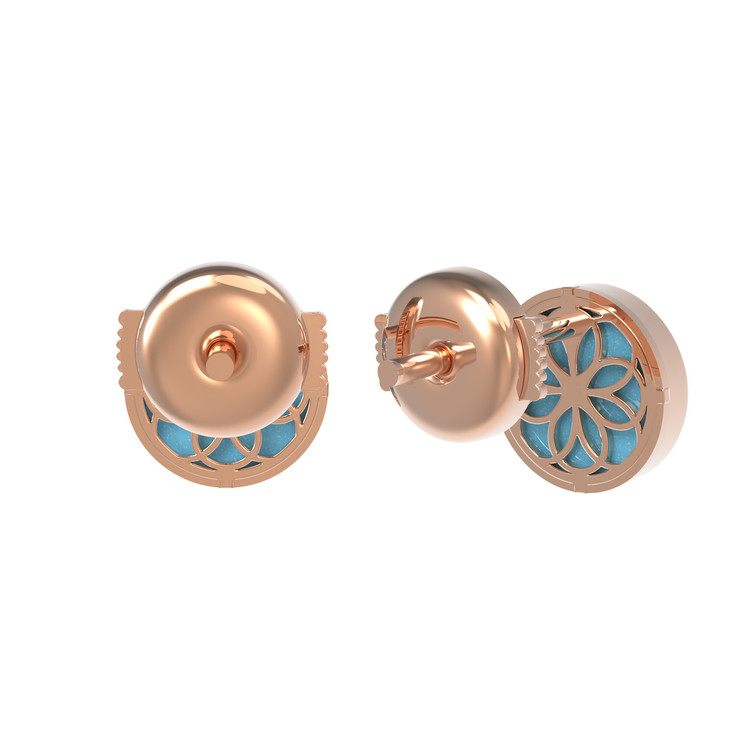 Серьги из золота c бирюзой