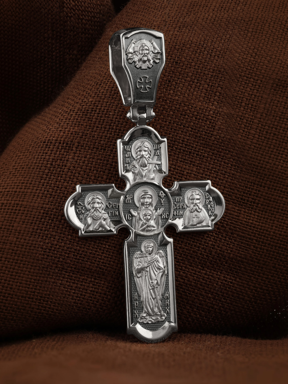 Крест из белого золота