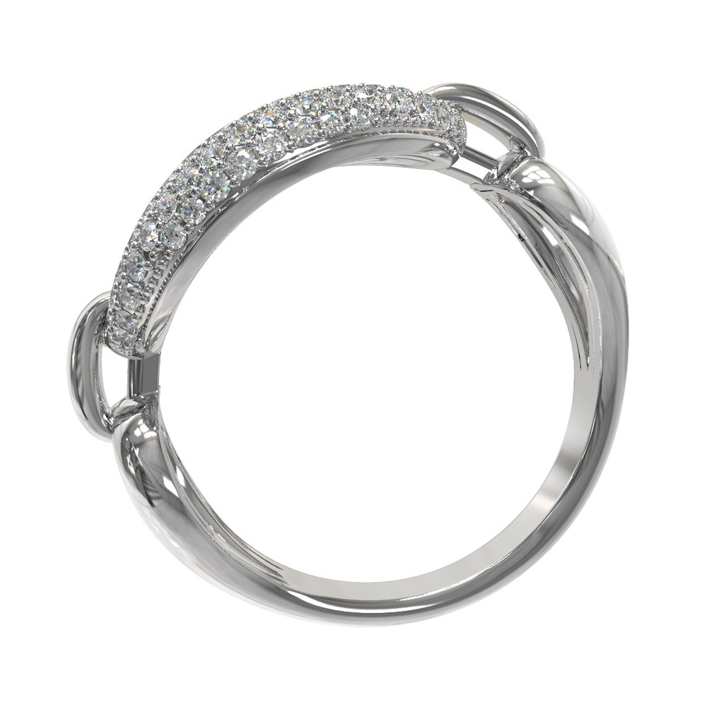 Кольцо из белого золота c бриллиантами