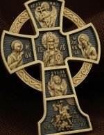 Крест из лимонного золота 585 пробы