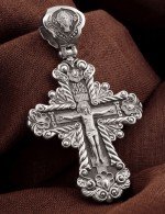 Крест из белого золота 585 пробы