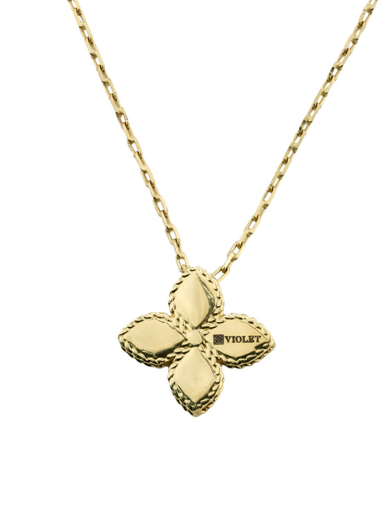 Колье из лимонного золота c бриллиантами и ониксом