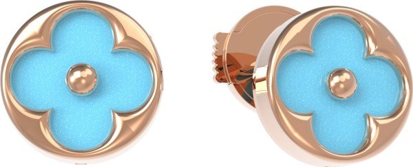 Серьги из золота 585 пробы c бирюзой
