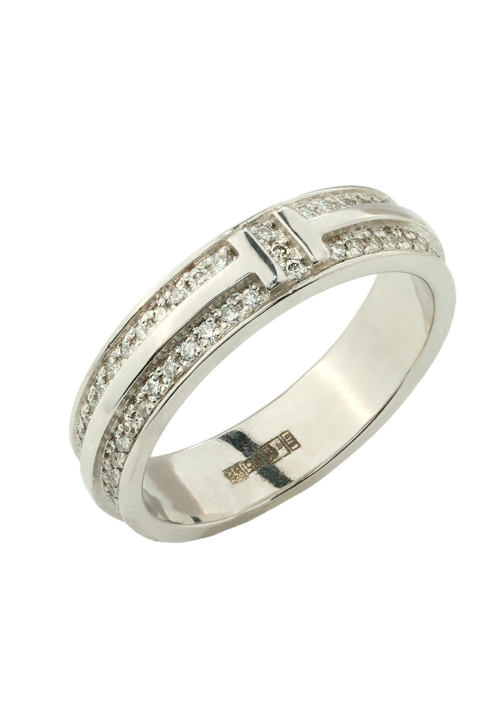 Кольцо из белого золота c бриллиантами