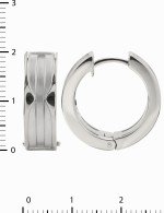 Серьги из белого золота 585 пробы c рубином