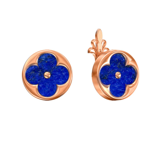 Серьги из золота c лазуритом