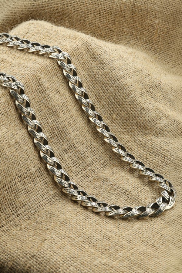 Цепь из серебра c рубином