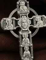 Крест из серебра 925 пробы c эбеновым деревом