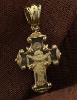 Крест из лимонного золота 585 пробы