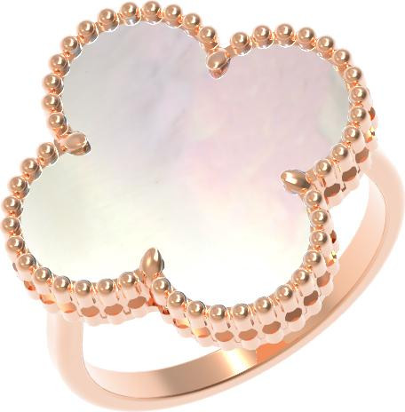 Кольцо из золота c перламутром