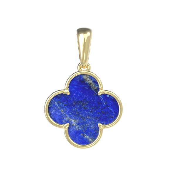 Подвеска из лимонного золота c лазуритом