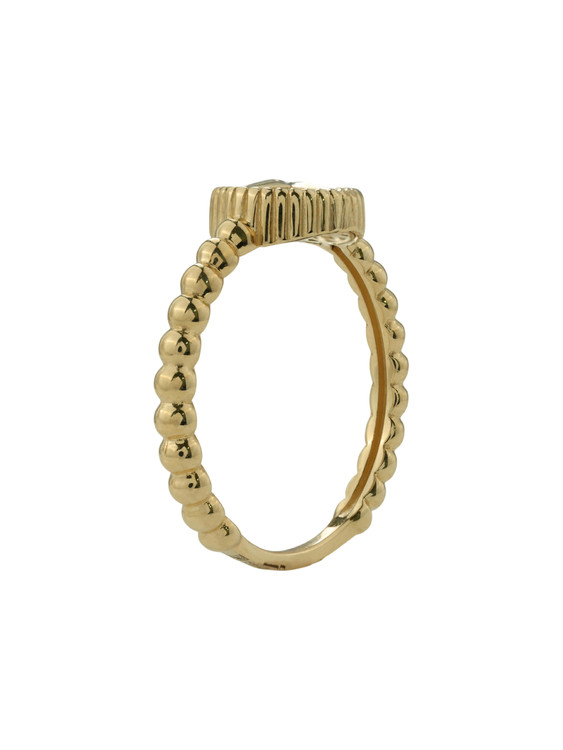 Кольцо из лимонного золота c бриллиантами и лазуритом