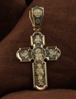 Крест из лимонного золота 585 пробы