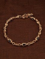 Браслет из золота 585 пробы c ониксом