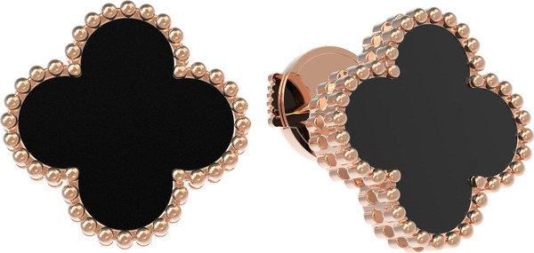 Серьги из золота c ониксом