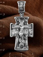 Крест из белого золота 585 пробы