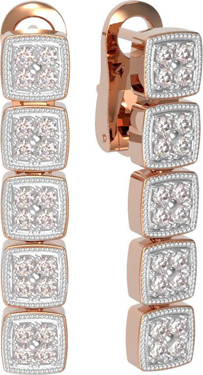 Серьги из золота c бриллиантами